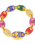 Multi-colored Iced Out Bracelets