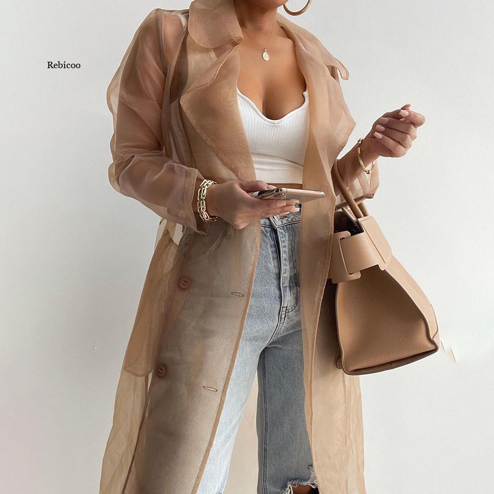 Women's Sheer Trench Coat