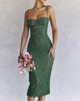 Lace Bodice Midi Dress