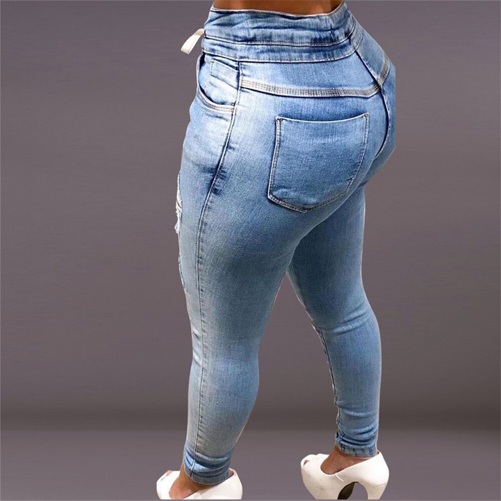 Women's Mid Rise Distressed Trouser