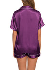Women's Short Sleeve Satin Pajamas