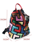 Genuine Leather Multi Color Backpack