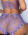 Lace Tulle Ruffled Lingerie