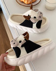 Cartoon Milk Cow Slippers