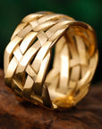 Vintage Weave Stainless Steel Rings