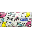 White Graffiti Makeup Bag