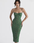 Lace Bodice Midi Dress