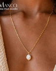 Pearl Chain Link Necklace