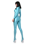Metallic-Like Elastic One-Piece  Jumpsuit