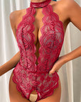 One Piece Halter Lingerie Bodysuit