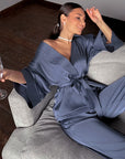 2 Piece Set Satin Sleepwear