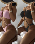 Sexy Cross Halter One Piece Swimsuit