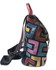Genuine Leather Multi Color Backpack