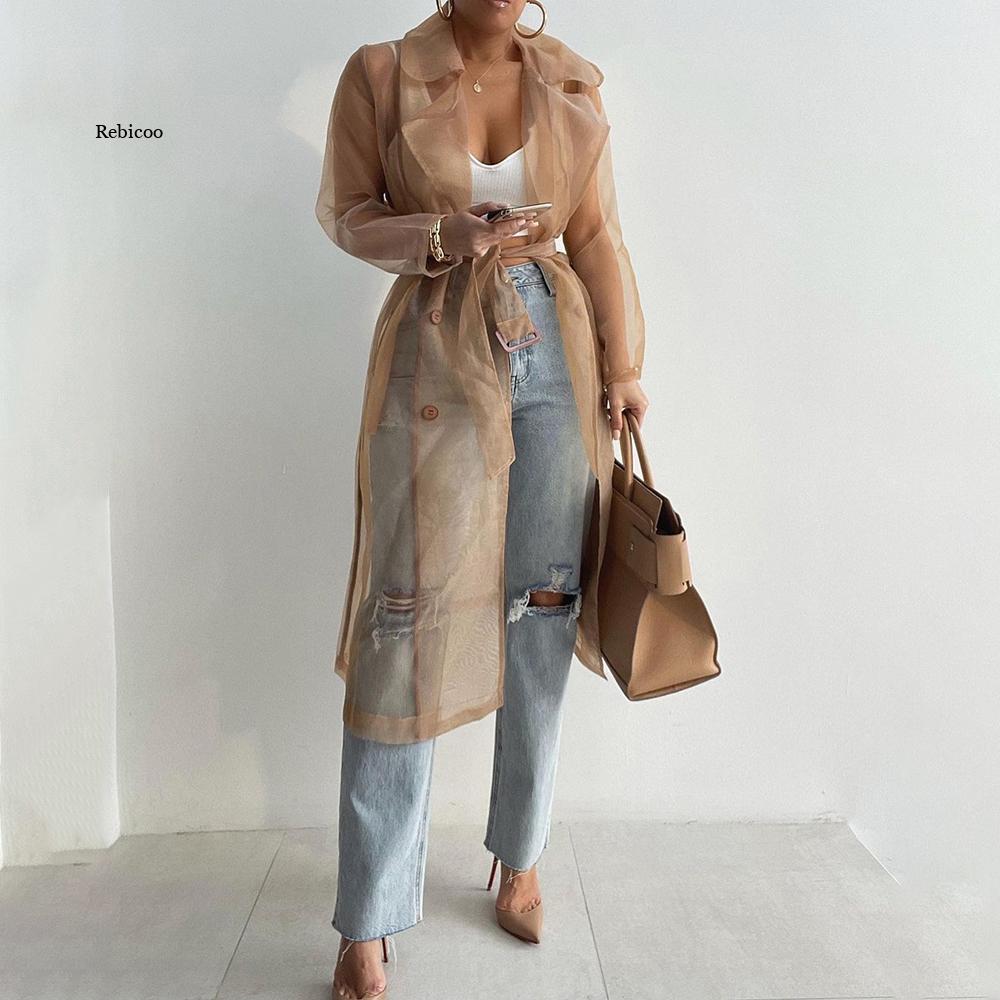 Women's Sheer Trench Coat