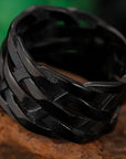 Vintage Weave Stainless Steel Rings