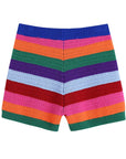 Knitted Multi Color Crop Tank Top and Shorts
