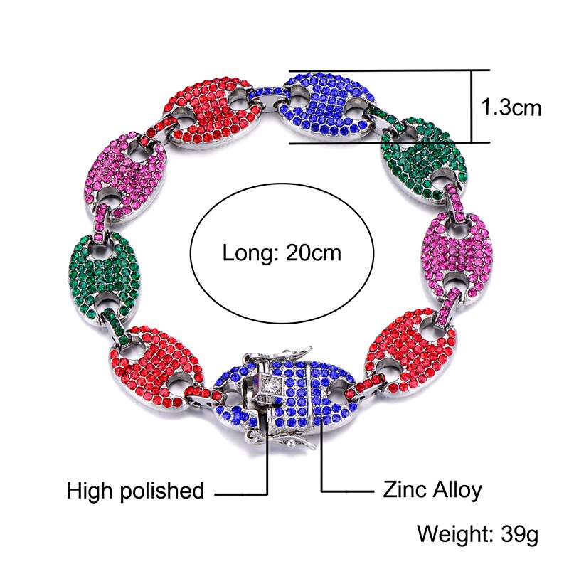 Multi-colored Iced Out Bracelets