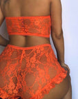 Lace Tulle Ruffled Lingerie