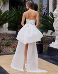 Sweetheart Floral Big Bow Back Wedding Dress NXJQ1017