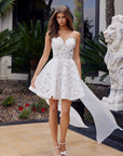 Sweetheart Floral Big Bow Back Wedding Dress NXJQ1017