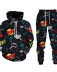 Painted Graffiti Hooded Sweater