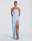 Casual long-sleeved slim-fit suspender maxi dress
