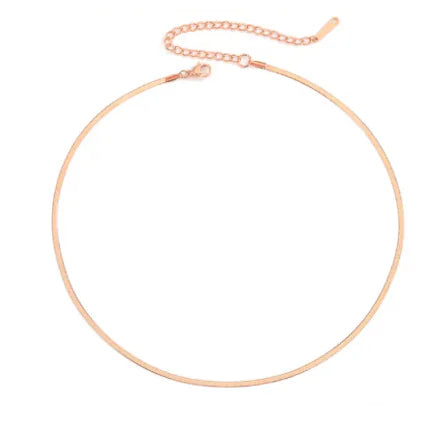 Titanium Steel Snake Chain Choker — alternate product view 4