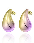 Colourful Purple Teardrop Statement Earrings — main product image