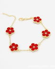 18k Gold Plating Flower Bracelets