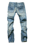 Men's Washed Straight Denim Jeans