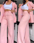 Elegant Solid Color Women's Suit Set