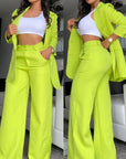 Elegant Solid Color Women's Suit Set