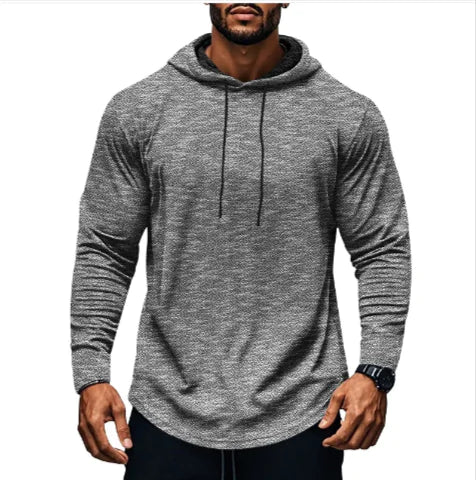 Men’s Fitted Lightweight Hoodie – Long Sleeve Casual Pullover