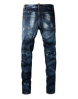 Men's Slim Ripped Denim Jeans