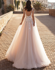 Sleeveless Lace Deep V-Neck Wedding Dress — alternate product view 11