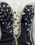 Beaded V-Neck Lace Evening Dress — alternate product view 13