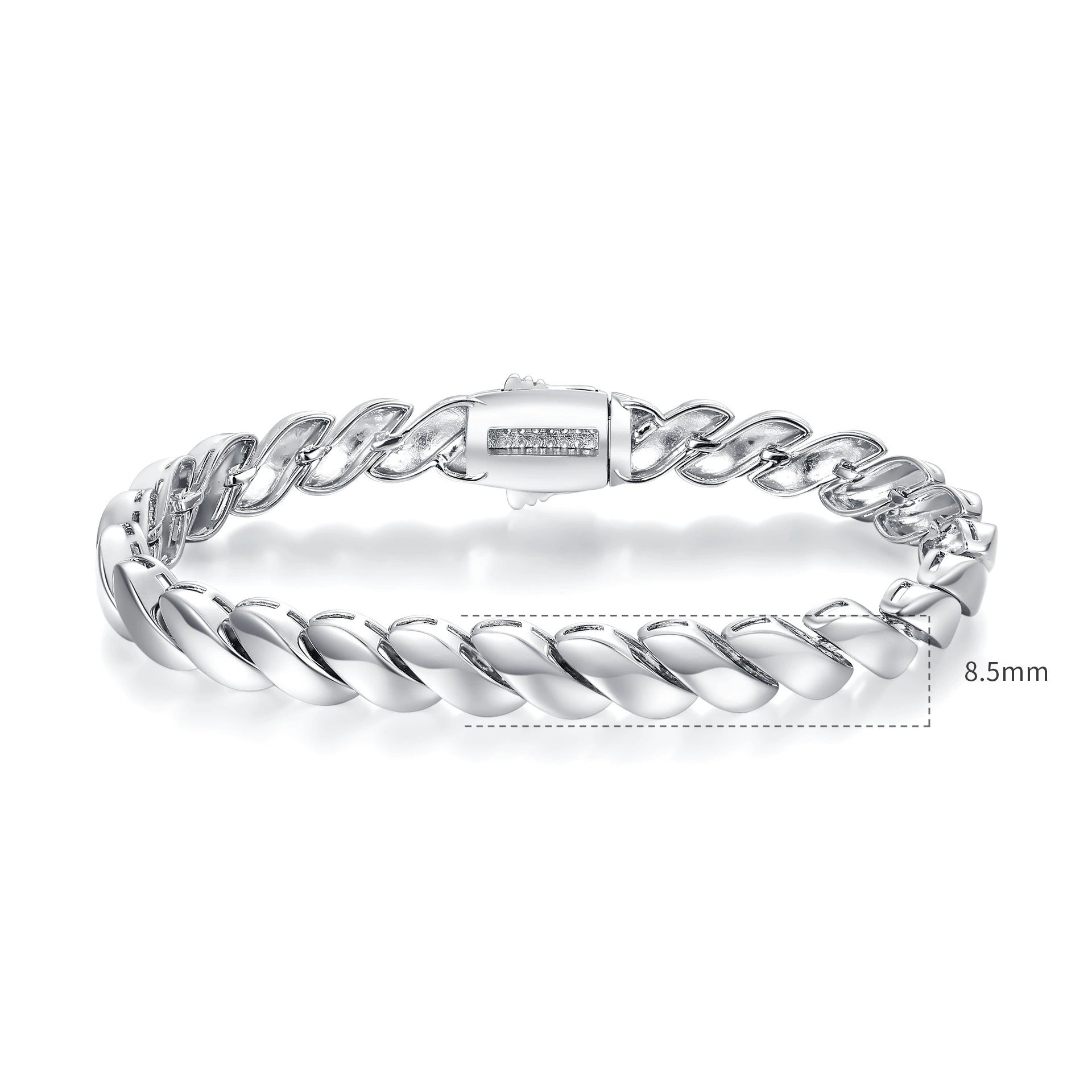 Zircon Inlaid Brass Tennis Bracelet