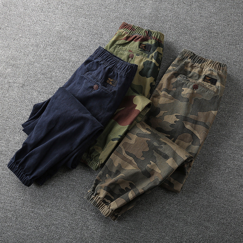 Retro Camouflage Jogger Pants for Men