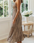 Wild Side Animal Print Midi Cami Dress