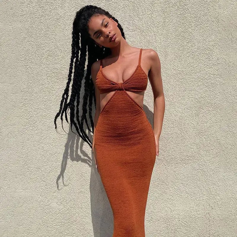 Knit Cutout Maxi Dress
