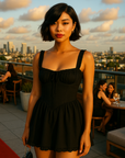 Bustier Mini Ruffled Dress- Size X Large