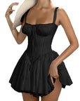 Bustier Mini Ruffled Dress- Size X Large