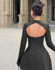 Backless High-Waist A-Line Dress