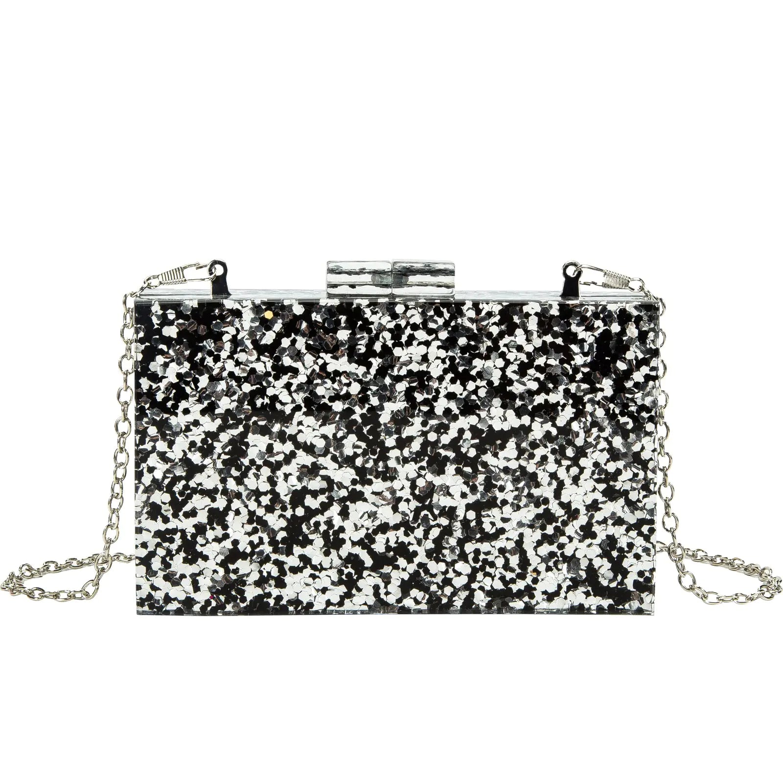 Chic Black Hard Shell Clutch Purse - Effortless Elegance