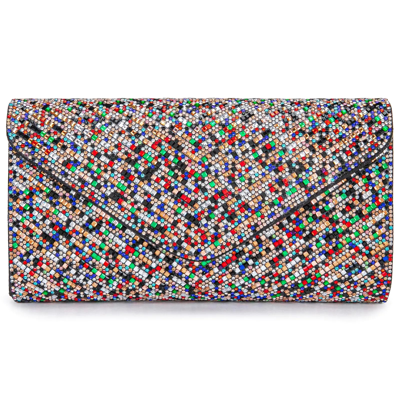Colorful Beaded Evening Clutch Bag