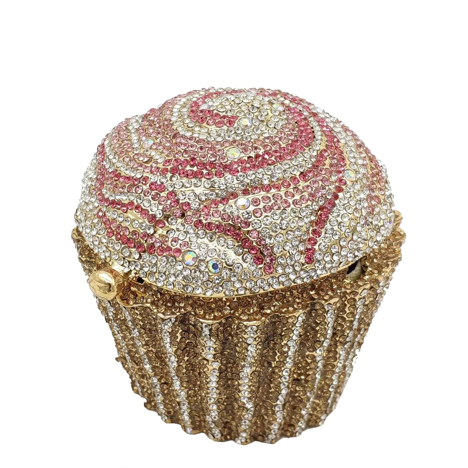 Sparkling Cupcake Rhinestone Clutch Handbag