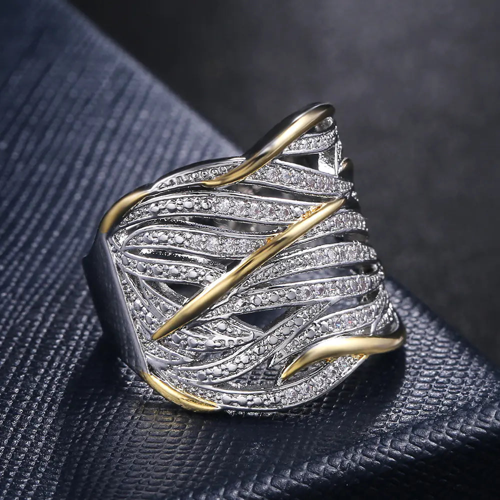 Two-Tone Zirconia Wrap Ring — alternate product view 7