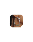 Rhinestone Hoop Statement Earrings — alternate product view 2