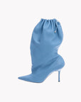 Runway Muse Drawstring Boot – Slouch Pointed-Toe Stiletto Heel