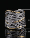 Two-Tone Zirconia Wrap Ring — alternate product view 3